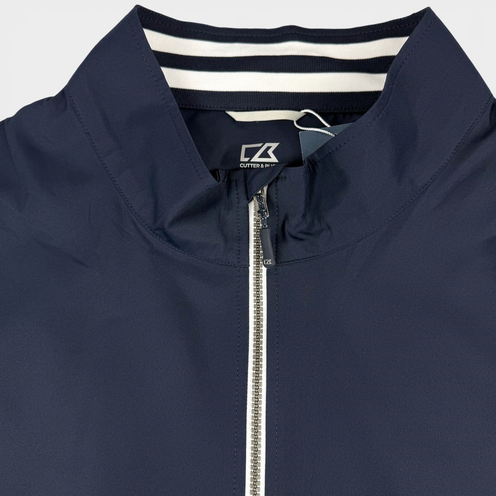 CUTTER & BUCK Dry Tech Full Zip Jacket Mens 4XB Navy Blue Windbreaker Outerwear - Picture 4 of 11